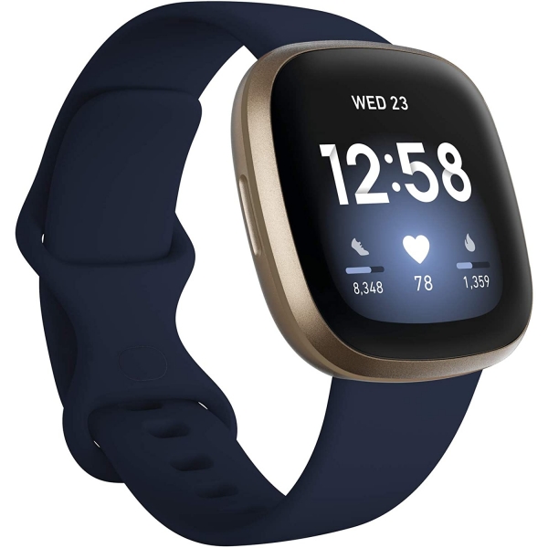 Fitbit Versa 3 Akll Saat-Midnight Blue Gold