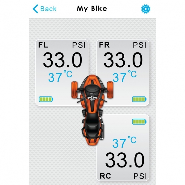 Fobo Bisiklet in Lastik Basn Kontrol Sensr-Black