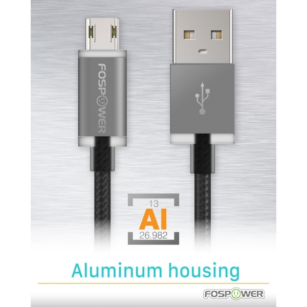 FosPower LED Mikro USB Kablo (0.91 M)