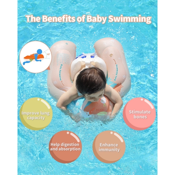 Free Swimming Baby ime Gnelikli Bebek Simidi (Pembe) (L)