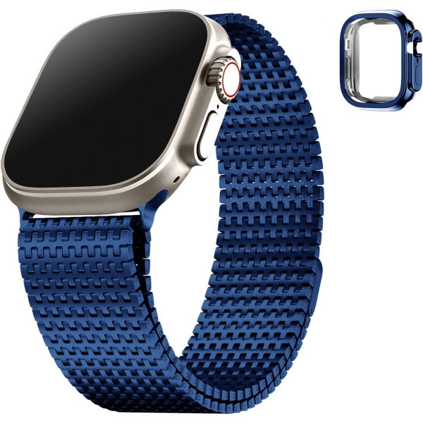 Fullmosa Apple Watch Ultra 2. Nesil Uyumlu elik Kay-Blue