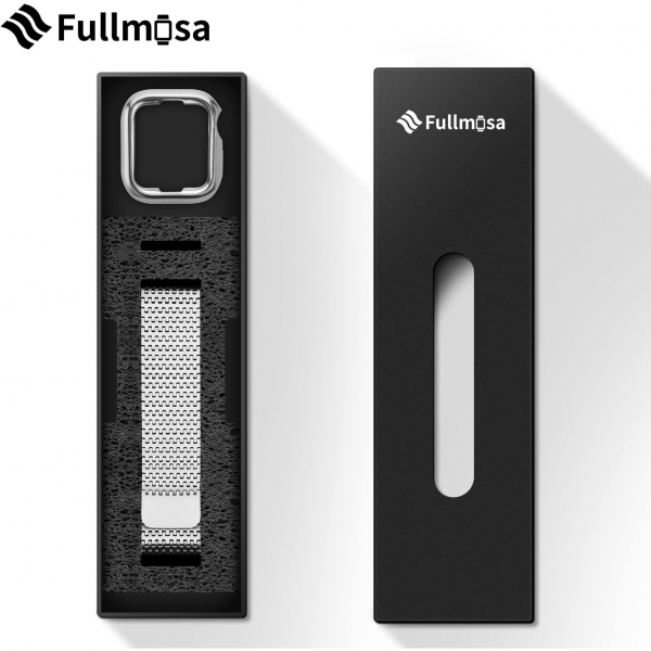 Fullmosa Apple Watch Ultra 2. Nesil Uyumlu elik Kay-Silver