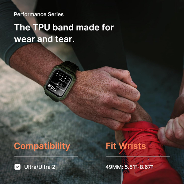 Fullmosa Apple Watch Ultra 3/2/1 Silikon Kay -Army Green