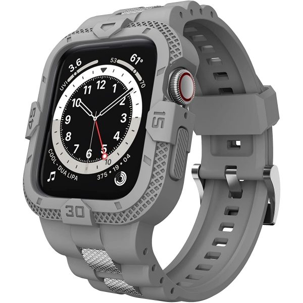 GELISHI Apple Watch 7 Koruyucu Kılıf (45mm)-Grey