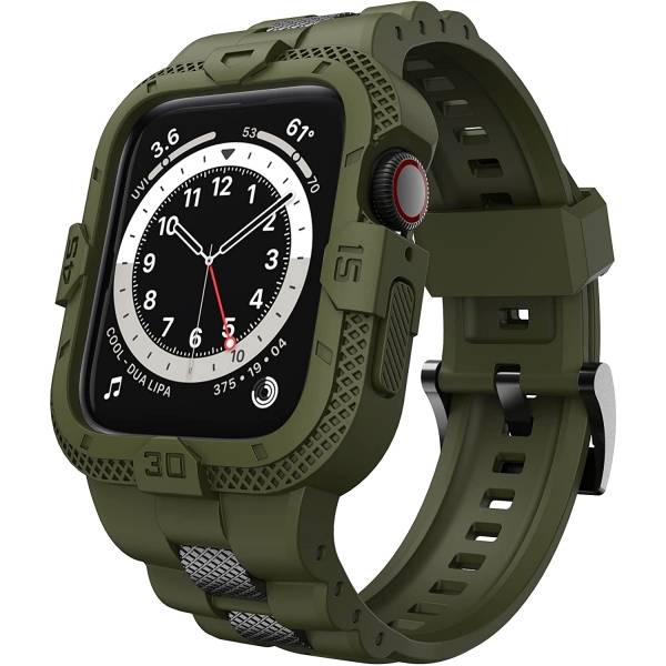 GELISHI Apple Watch 7 Koruyucu Kılıf (45mm)-Army Green