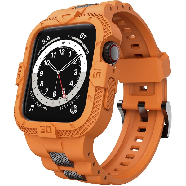 GELISHI Apple Watch 7 Koruyucu Klf (45mm)-Orange