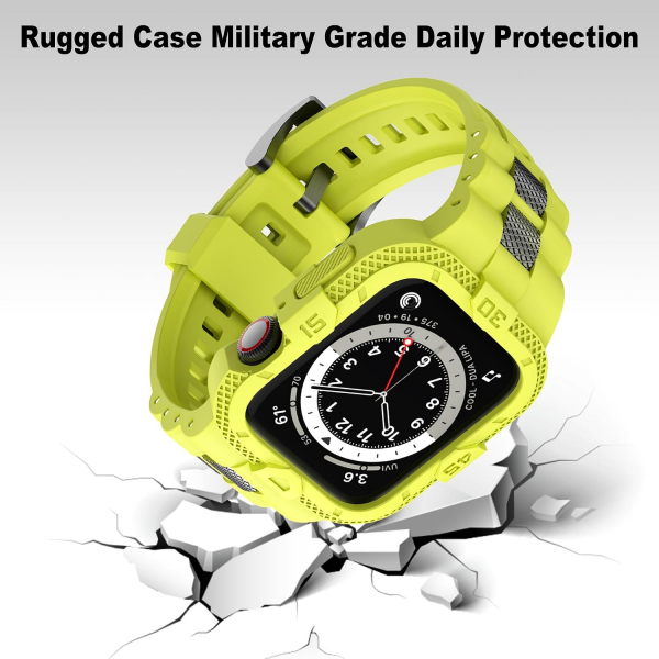 GELISHI Apple Watch 7 Koruyucu K�l�f (45mm)-Fluorescent Green