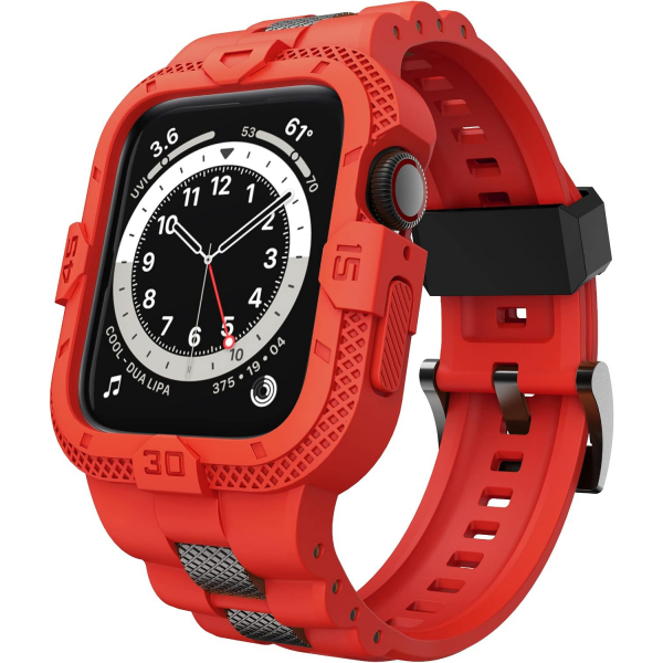GELISHI Apple Watch 7 Koruyucu K�l�f (45mm)-Red