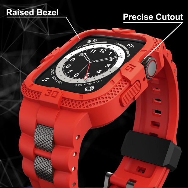 GELISHI Apple Watch 7 Koruyucu K�l�f (45mm)-Red