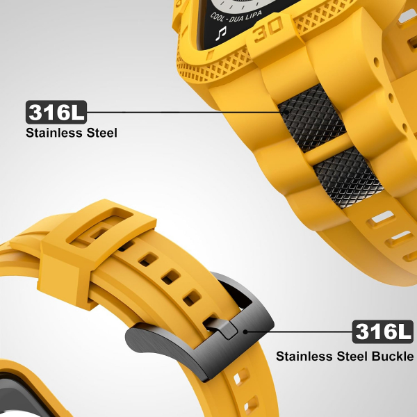 GELISHI Apple Watch 7 Koruyucu K�l�f (45mm)-Yellow
