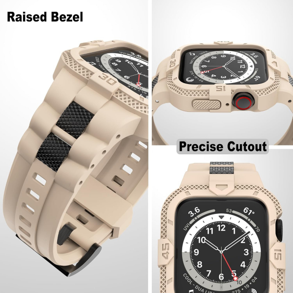 GELISHI Apple Watch 7 Koruyucu K�l�f (45mm)-Beige