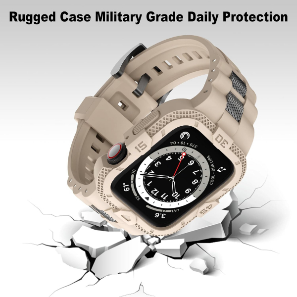 GELISHI Apple Watch 7 Koruyucu K�l�f (45mm)-Beige