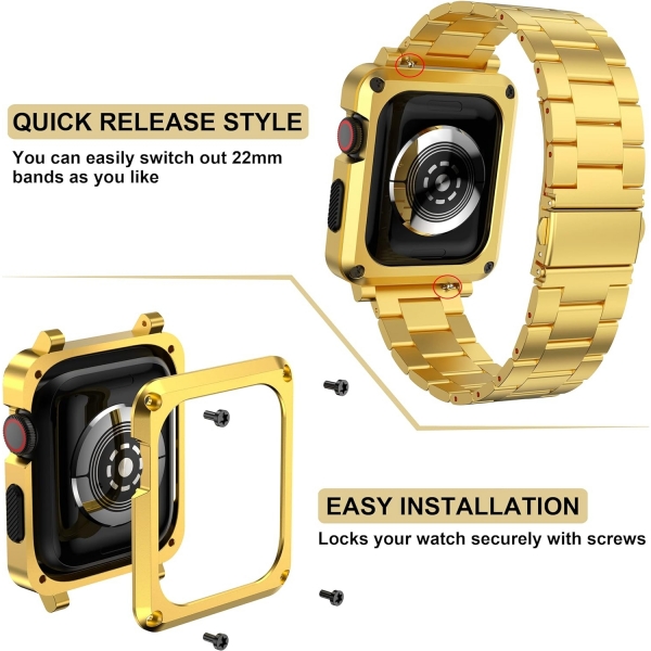 GELISHI Apple Watch 9/8/7 Kay(45mm)-Gold