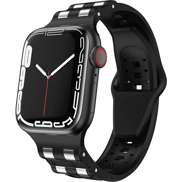 GELISHI Apple Watch Ultra Spor Kay (49/45/44/42mm)-Black