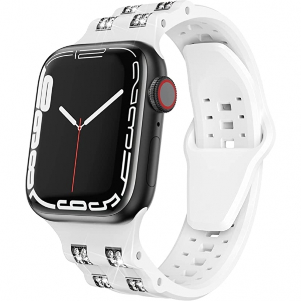 GELISHI Apple Watch Ultra Spor Kay (49/45/44/42mm)-White B