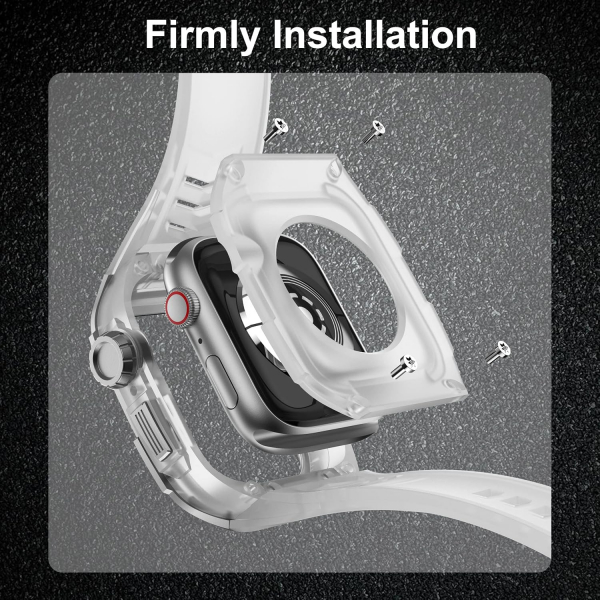 GELISHI Silikon Apple Watch 9/8/7 Kay�� (45mm)-Clear