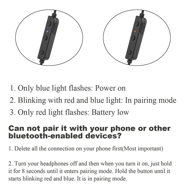 GJT BTH-600 Bluetooth Kulak i Kulaklk-Blue