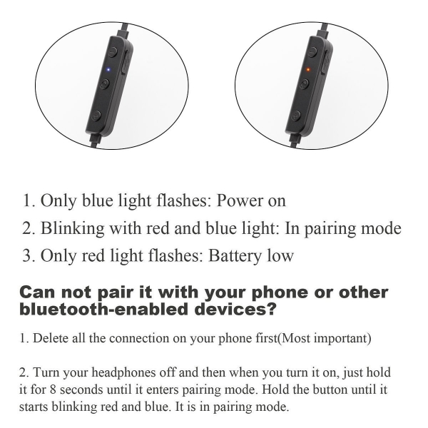 GJT BTH-700 Bluetooth Kulak i Kulaklk-Blue
