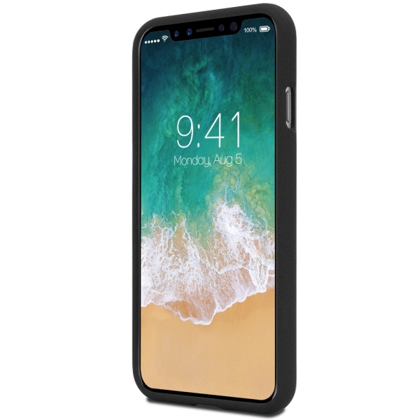 GOOSPERY Apple iPhone X Mat Silikon Klf-Black