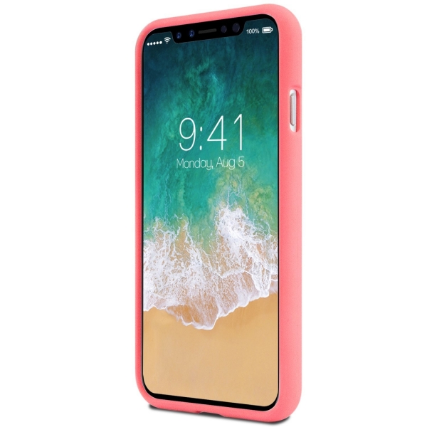 GOOSPERY Apple iPhone X Mat Silikon Klf-Flamingo