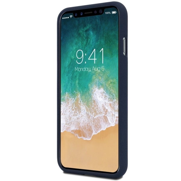 GOOSPERY Apple iPhone X Mat Silikon Klf-Midnight Blue