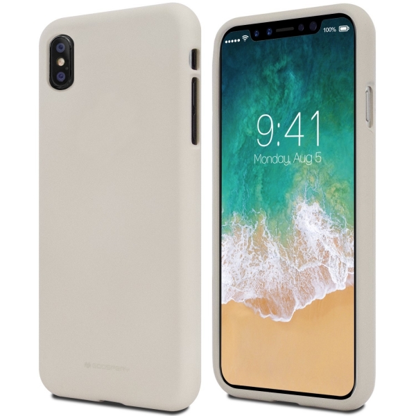 GOOSPERY Apple iPhone X Mat Silikon Klf-Stone