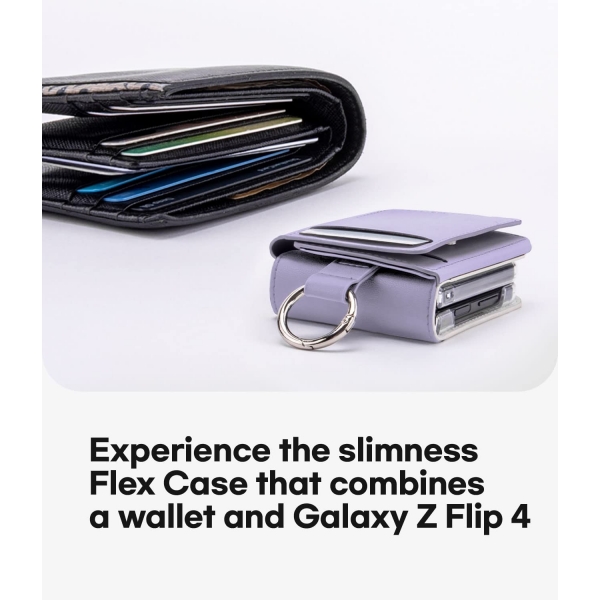 GOOSPERY Flex Serisi Galaxy Z Flip 4 Czdan Klf -Lavander