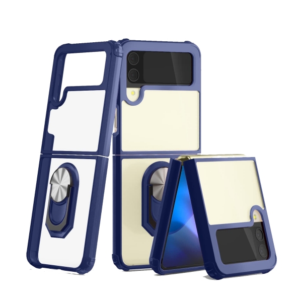 GOOSPERY Holder Bumper Serisi Galaxy Z Flip 4 Klf -Blue