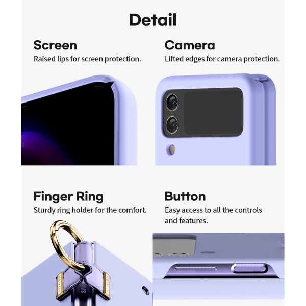 GOOSPERY Holder Serisi Galaxy Z Flip 4 Klf -Purple