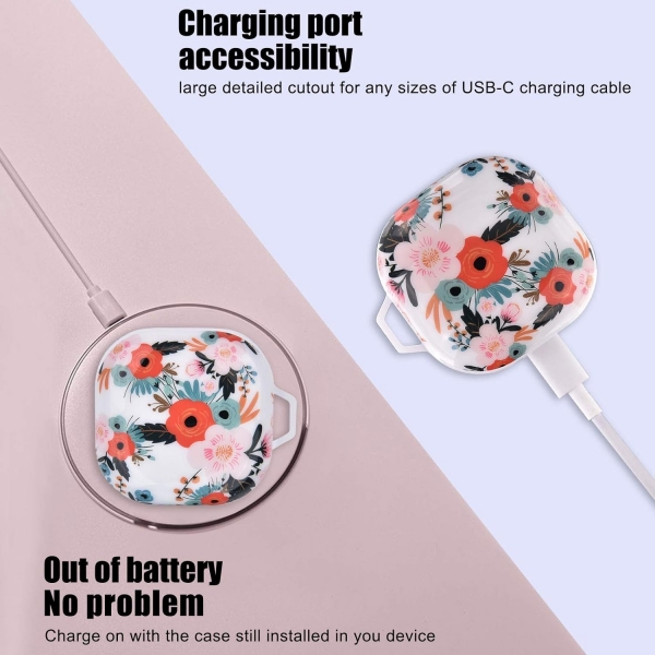 OLEBAND Galaxy Buds FE/Buds2 Pro Klf -Colorful Flower 