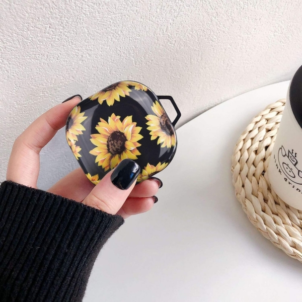 OLEBAND Galaxy Buds FE/Buds2 Pro Klf -Black Sunflower