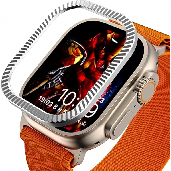 Gelishi Apple Watch Ultra 49mm Bumper Klf-Silver