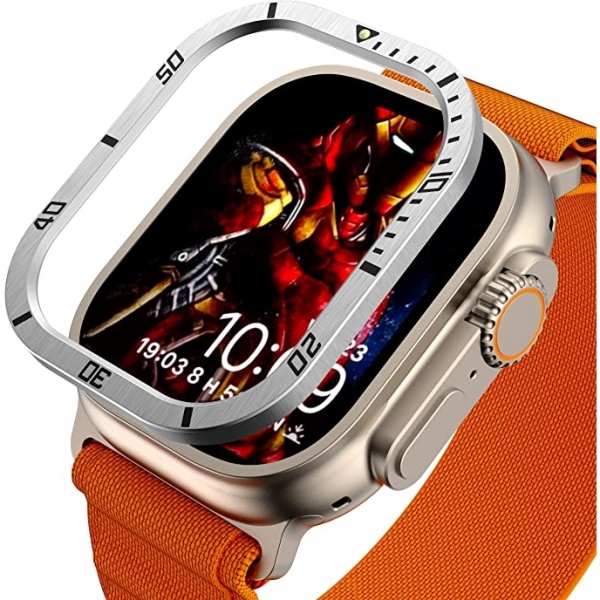 Gelishi Apple Watch Ultra 49mm Bumper Klf-Silver 3