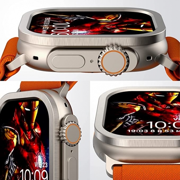 Gelishi Apple Watch Ultra 49mm Bumper Klf-Silver 3