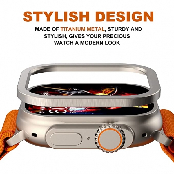 Gelishi Apple Watch Ultra 49mm Bumper Klf-Silver 3