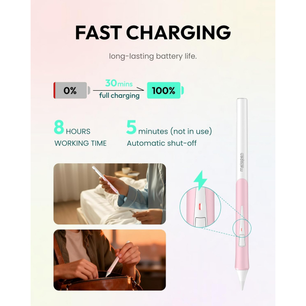 Generic D1 iPad Uyumlu Stylus Kalem-Pink