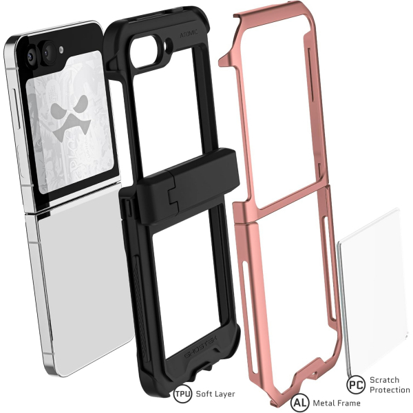 Ghostek Galaxy Z Flip 6 Darbeye Dayankl ATOMIC Klf-Pink
