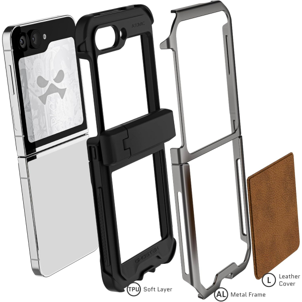 Ghostek Galaxy Z Flip 6 Darbeye Dayankl ATOMIC Klf-Gunmetal 