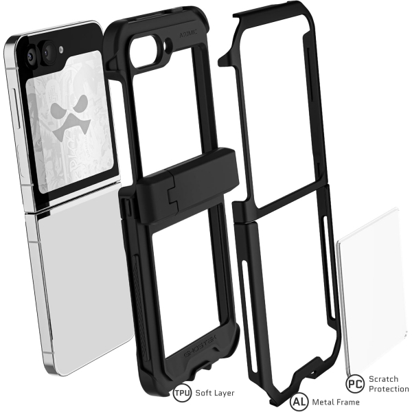Ghostek Galaxy Z Flip 6 Darbeye Dayankl ATOMIC Klf-Black 