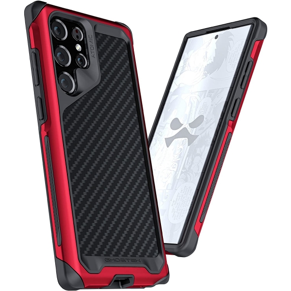 Ghostek ATOMIC Slim Serisi Galaxy S22 Plus Klf (MIL-STD-810G)-Carbon Fiber