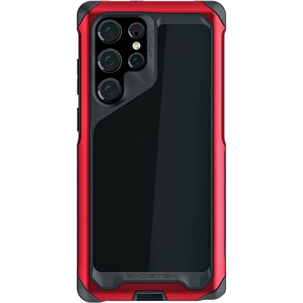 Ghostek ATOMIC Slim Serisi Galaxy S22 Ultra Kılıf (MIL-STD-810G)-Red