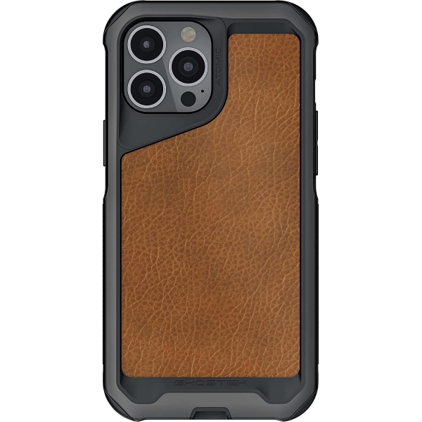 Ghostek Atomic Slim Serisi iPhone 13 Mini Klf (MIL-STD-810G)-Leather Graphite