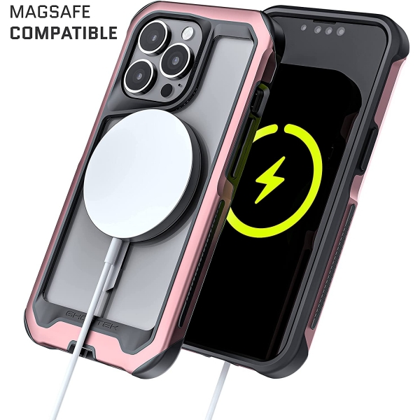 Ghostek Atomic Slim Serisi iPhone 13 Klf (MIL-STD-810G)-Pink