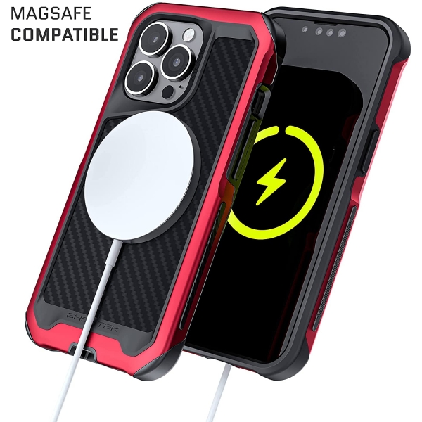 Ghostek Atomic Slim Serisi iPhone 13 Pro Max Kılıf (MIL-STD-810G)-Carbon Fiber