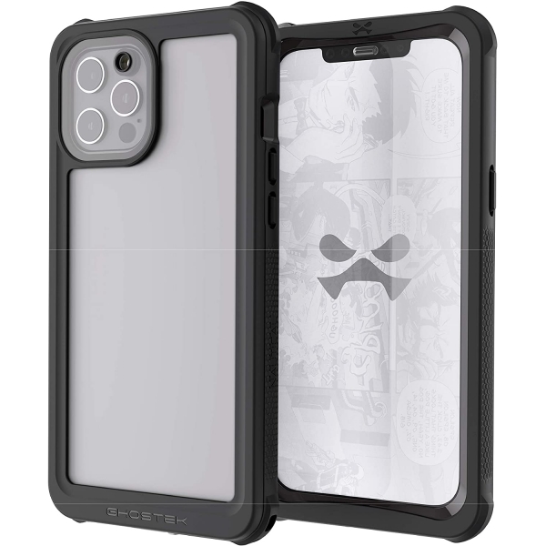 Ghostek iPhone 12 Nautical Serisi Su Geirmez Klf (MIL-STD-810G)-Frosted Clear