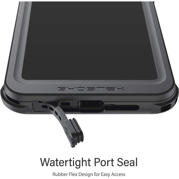 Ghostek iPhone 12 Nautical Serisi Su Geirmez Klf (MIL-STD-810G)-Glossy Black