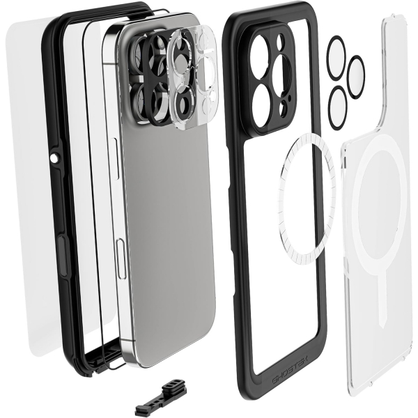 Ghostek Apple iPhone 16 Pro Su Geirmez Slim Klf -Clear