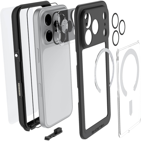 Ghostek Apple iPhone 17 Pro Su Geirmez Slim Klf -Clear