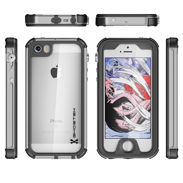 Ghostek Apple iPhone 5/5S/SE Atomic 3 Serisi Su Geirmez Klf-Silver