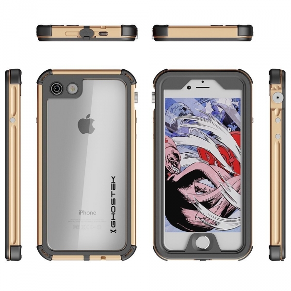Ghostek Apple iPhone 7 Atomic 3 Serisi Su Geirmez Klf-Gold